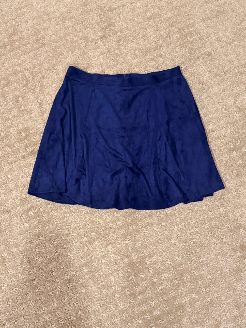 Sunday Rumors Dark Blue Velour Skirt
